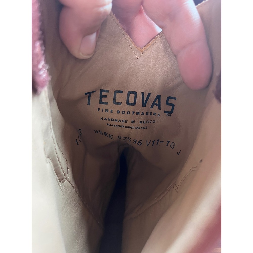Tecovas The Earl Roper Calfskin Leather Western Cowboy Boots Round Toe 9.5 EE - Picture 9 of 9